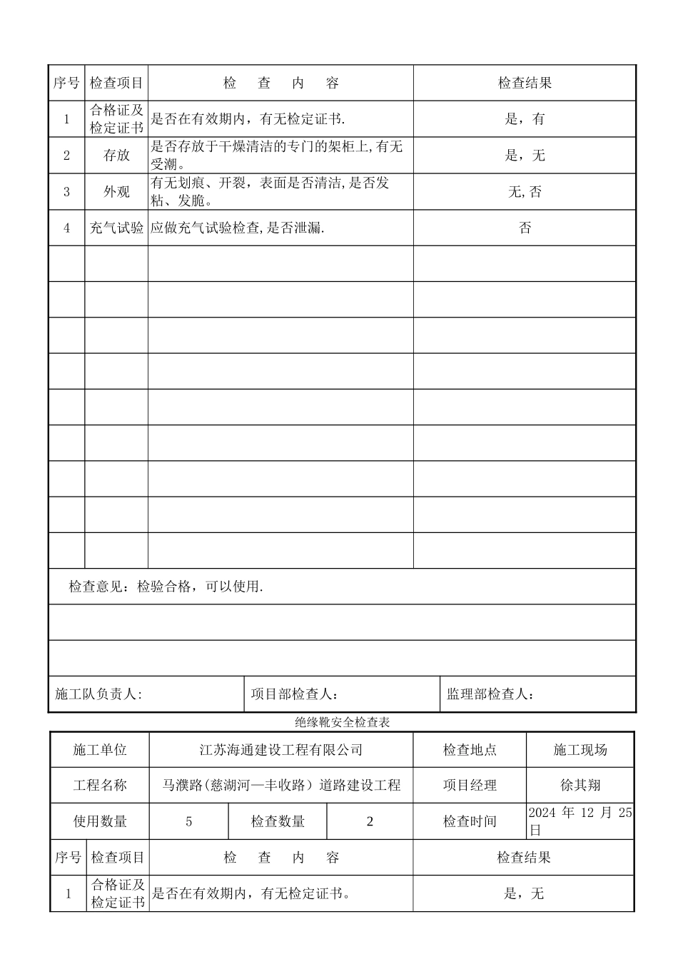 施工机械安全用具安全检查表_第3页