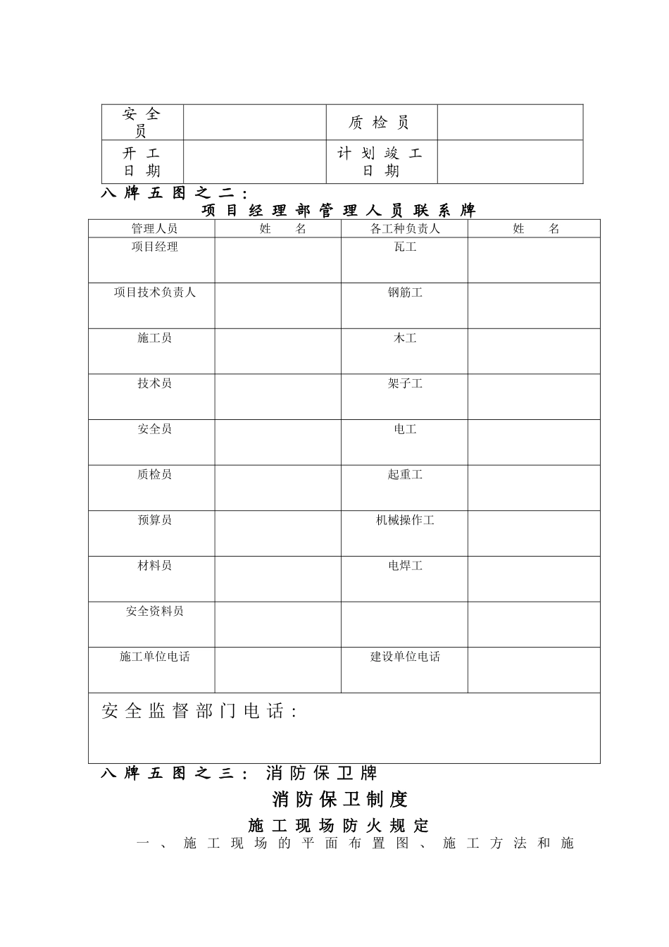 施工现场“八牌五图”模版_第2页
