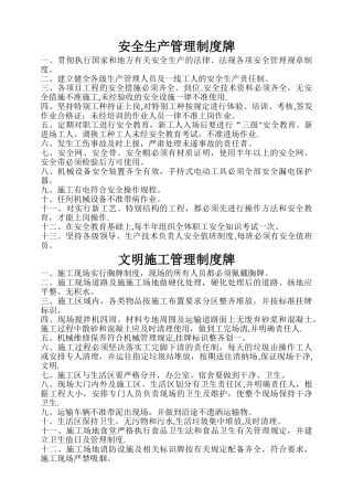 施工现场七牌一图