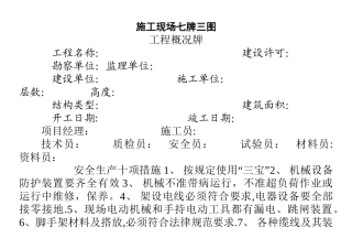 施工现场七牌三图