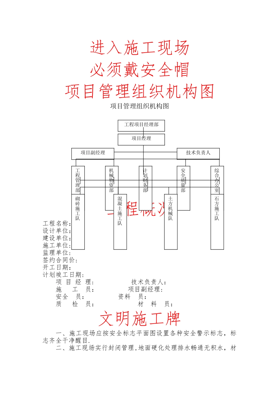 施工现场安全警示牌图文_第1页