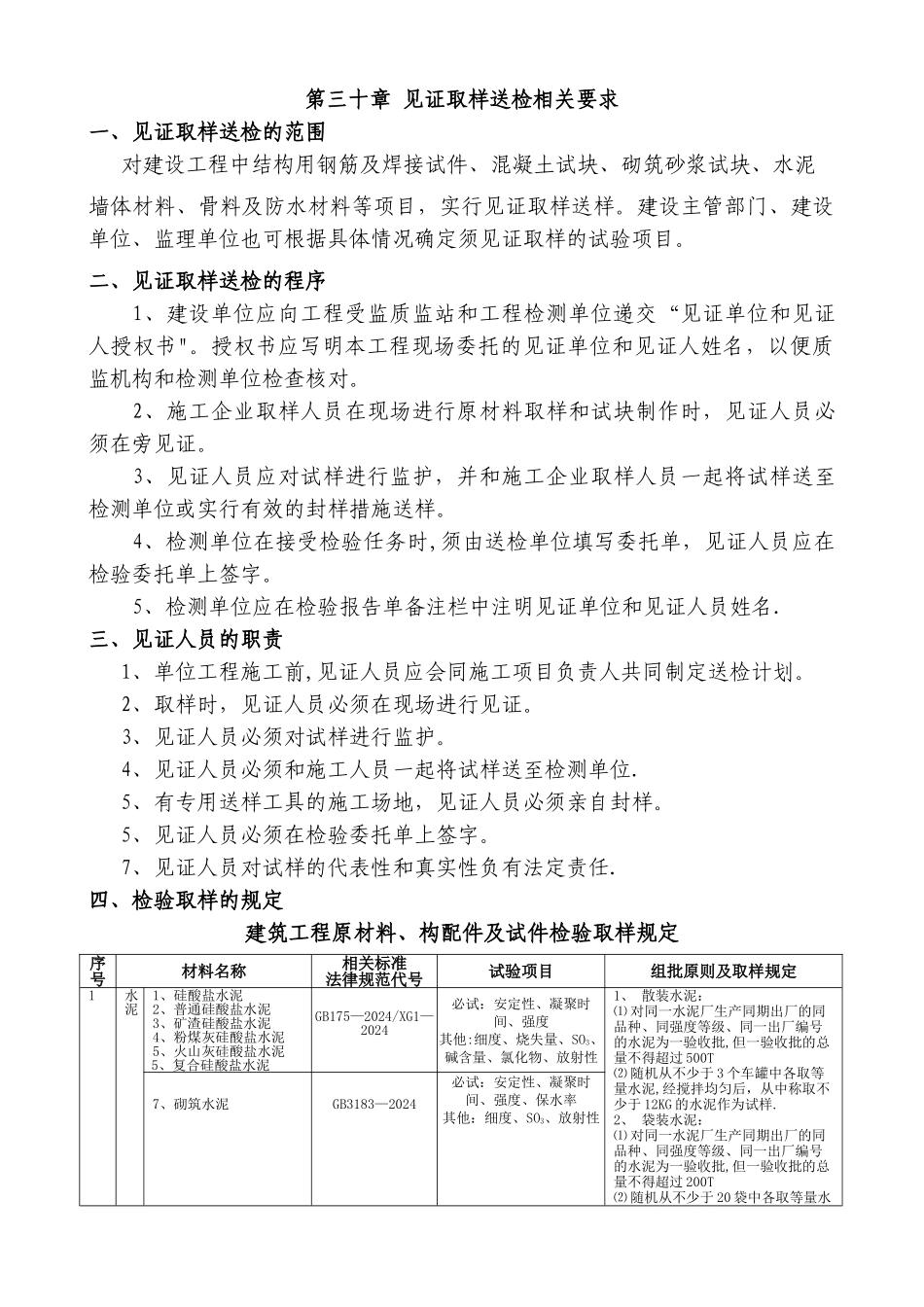 施工现场常见工程材料见证取样要求_第1页