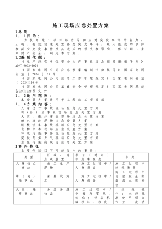 施工现场应急处置方案