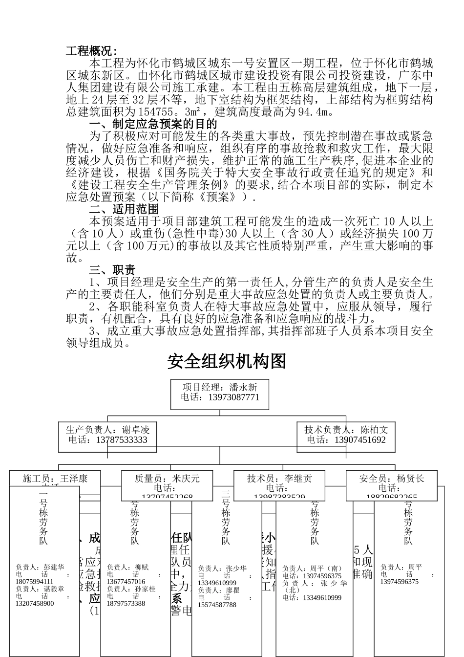 施工现场应急预案专项施工方案._第1页