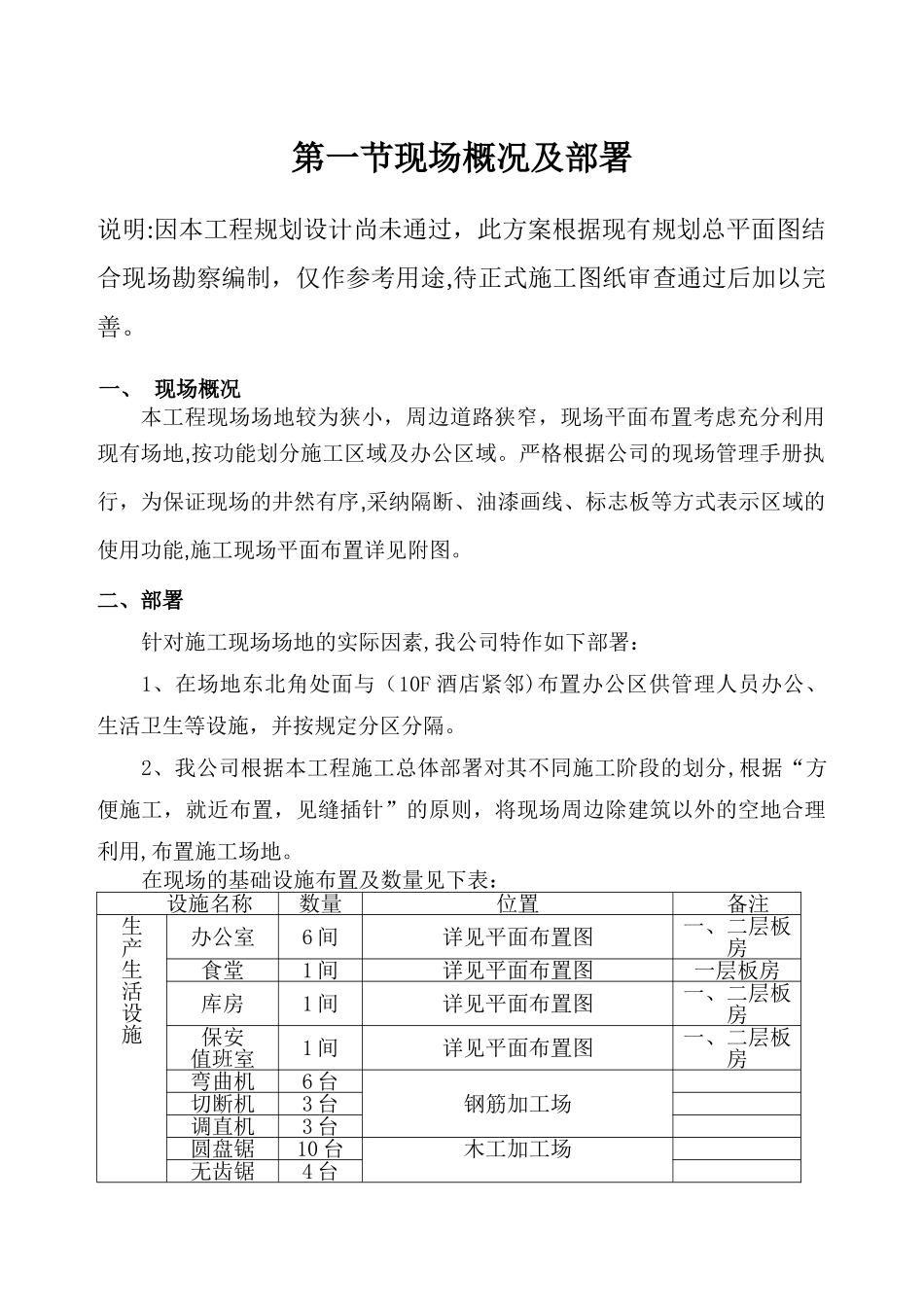 施工现场总平面布置方案._第1页