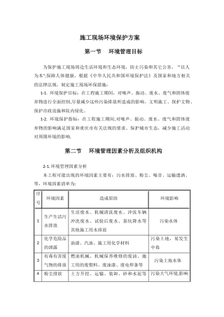 施工现场环境保护方案