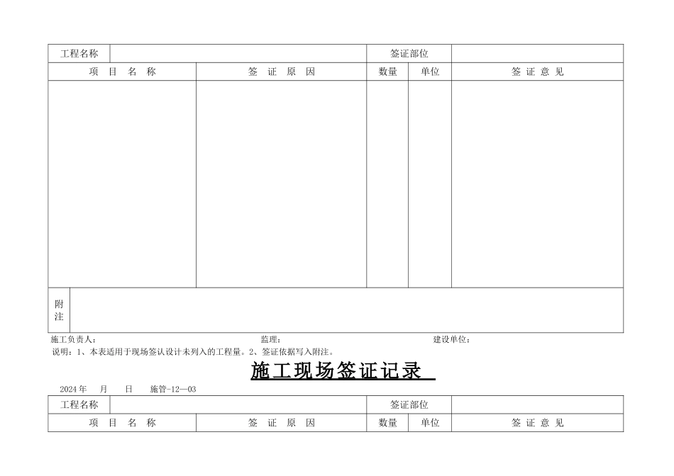 施工现场签证记录_第2页