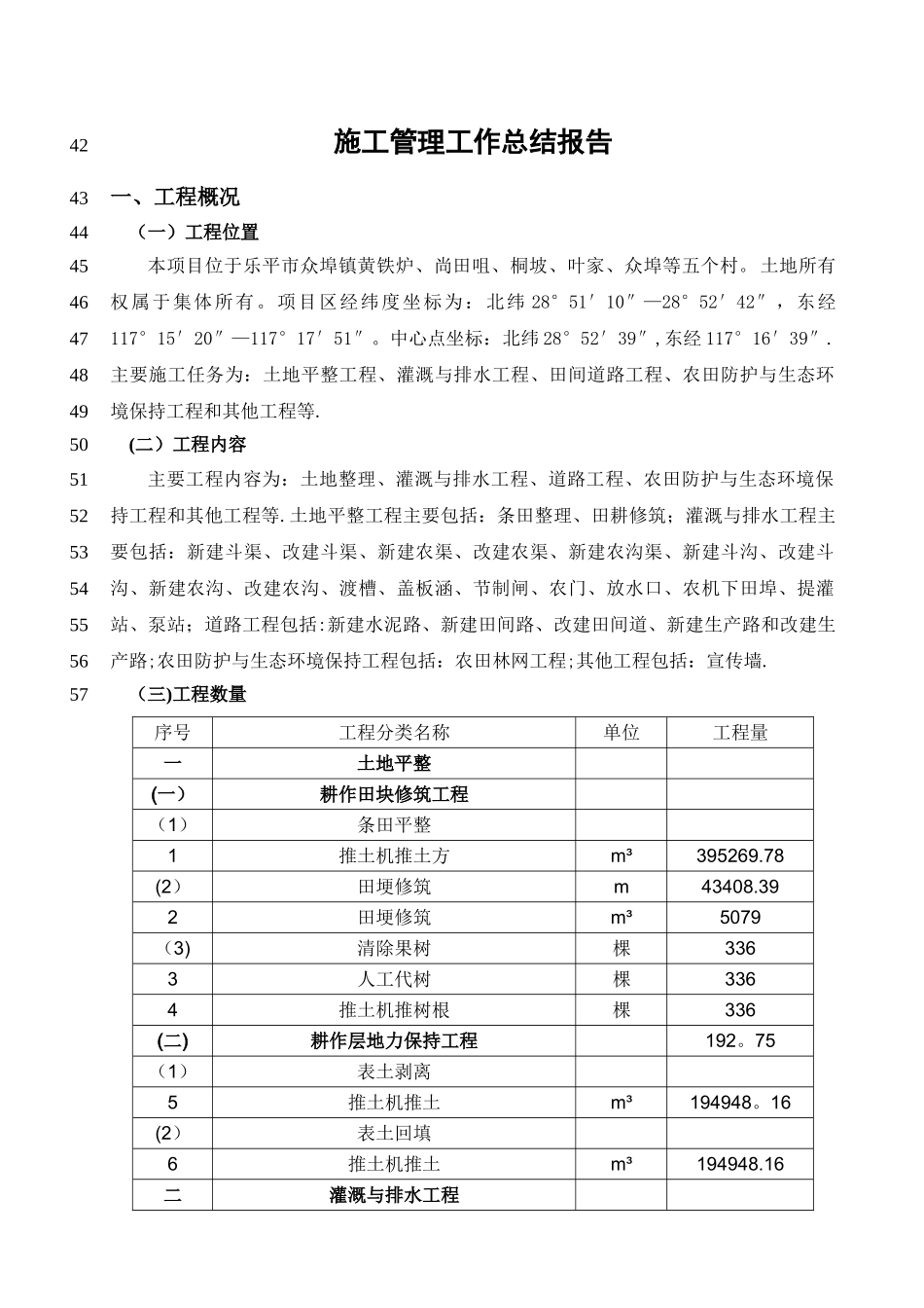 施工管理总结报告(土地整理项目)_第3页