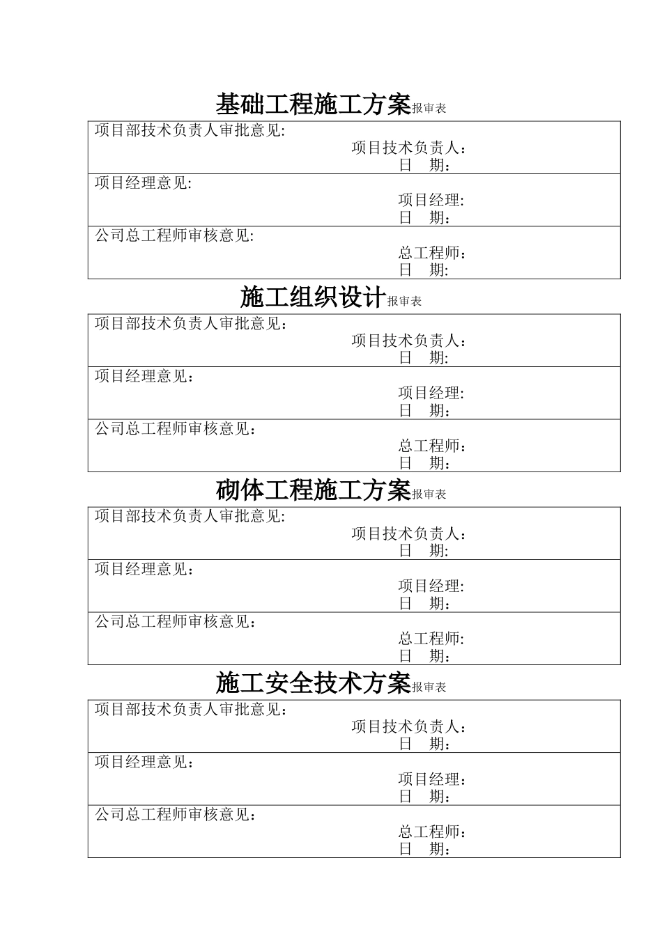 施工组织设计(内审表)_第1页
