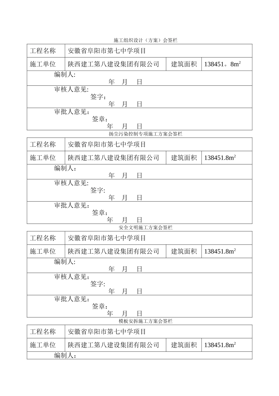 施工组织设计、方案会签栏_第1页