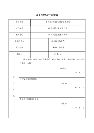 施工组织设计审批表