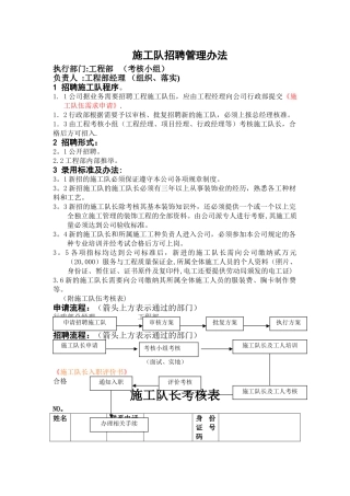 施工队招聘管理办法
