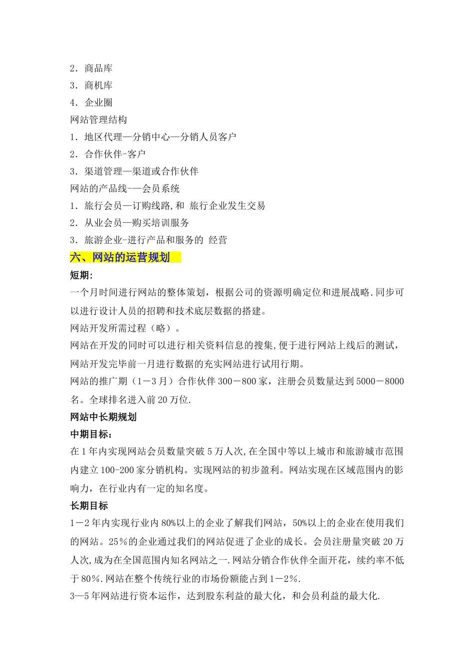 旅游网站运营方案建议_第3页