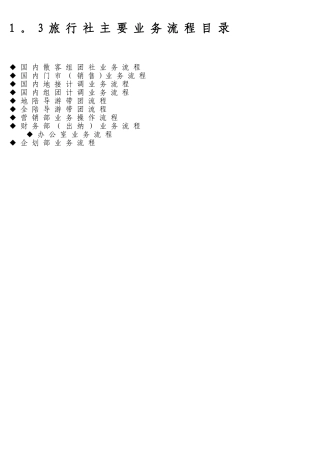 旅行社各部门业务流程
