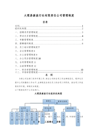 旅行社管理制度汇编