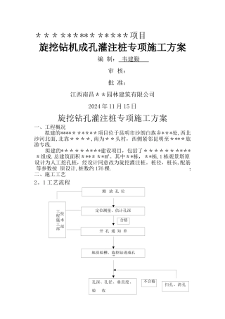 旋挖钻孔灌注桩专项施工方案(1)