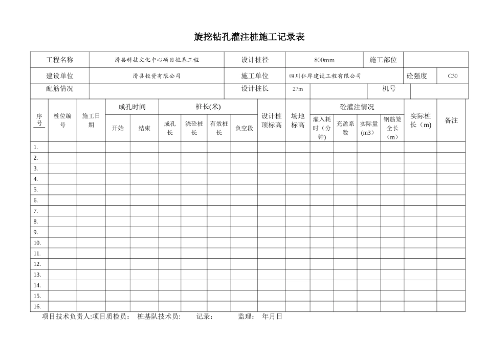 旋挖钻钻孔记录表1_第3页