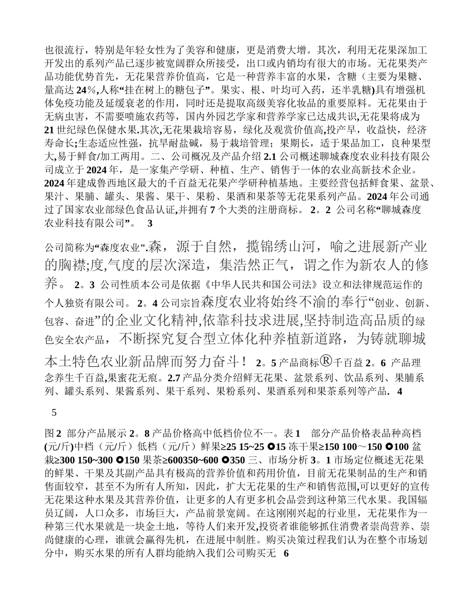 无花果项目商业计划书_第2页