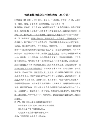 无菌器械台建立操作流程