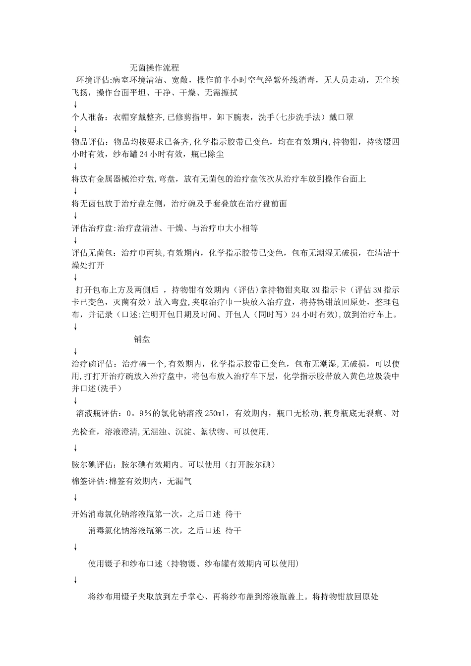 无菌操作流程_第1页
