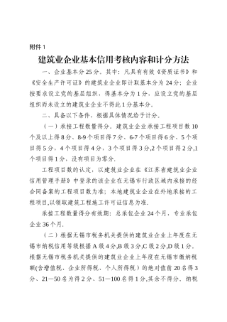 无锡市信用考核办法附件