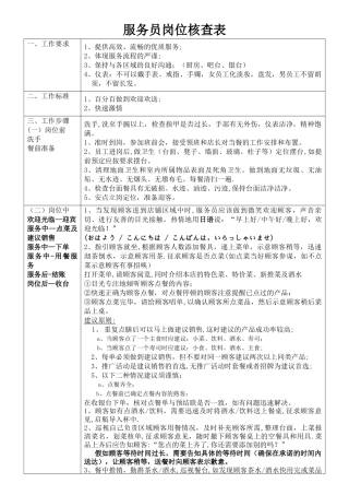 日本料理服务员培训流程