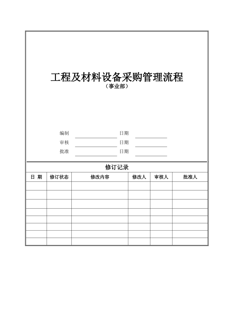 旭辉集团工程及材料设备采购管理流程_第1页