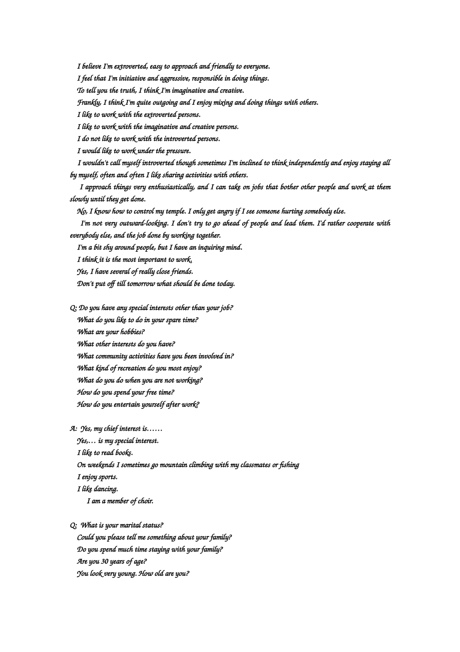 2025年英文面试口语_第2页