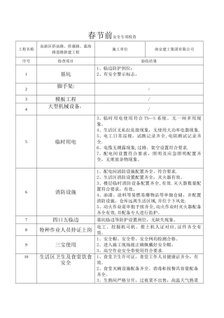 春节前安全专项检查