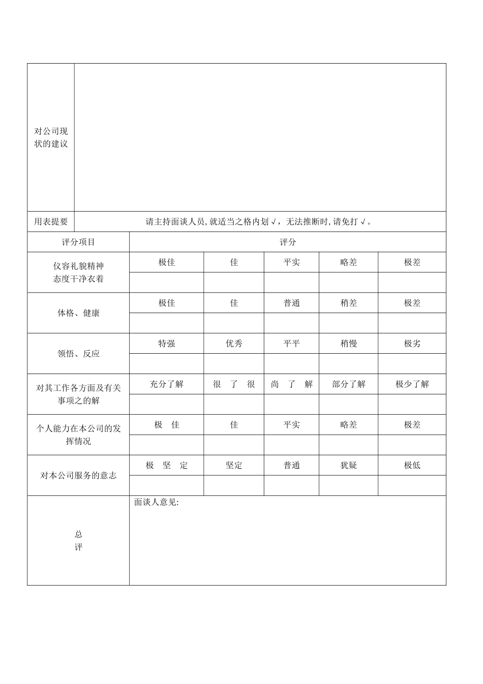 晋升面谈记录表_第2页
