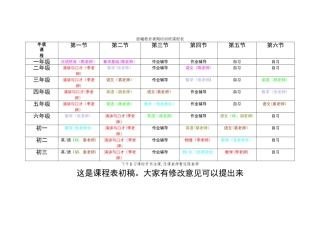 晨曦教育暑期培训班课程表