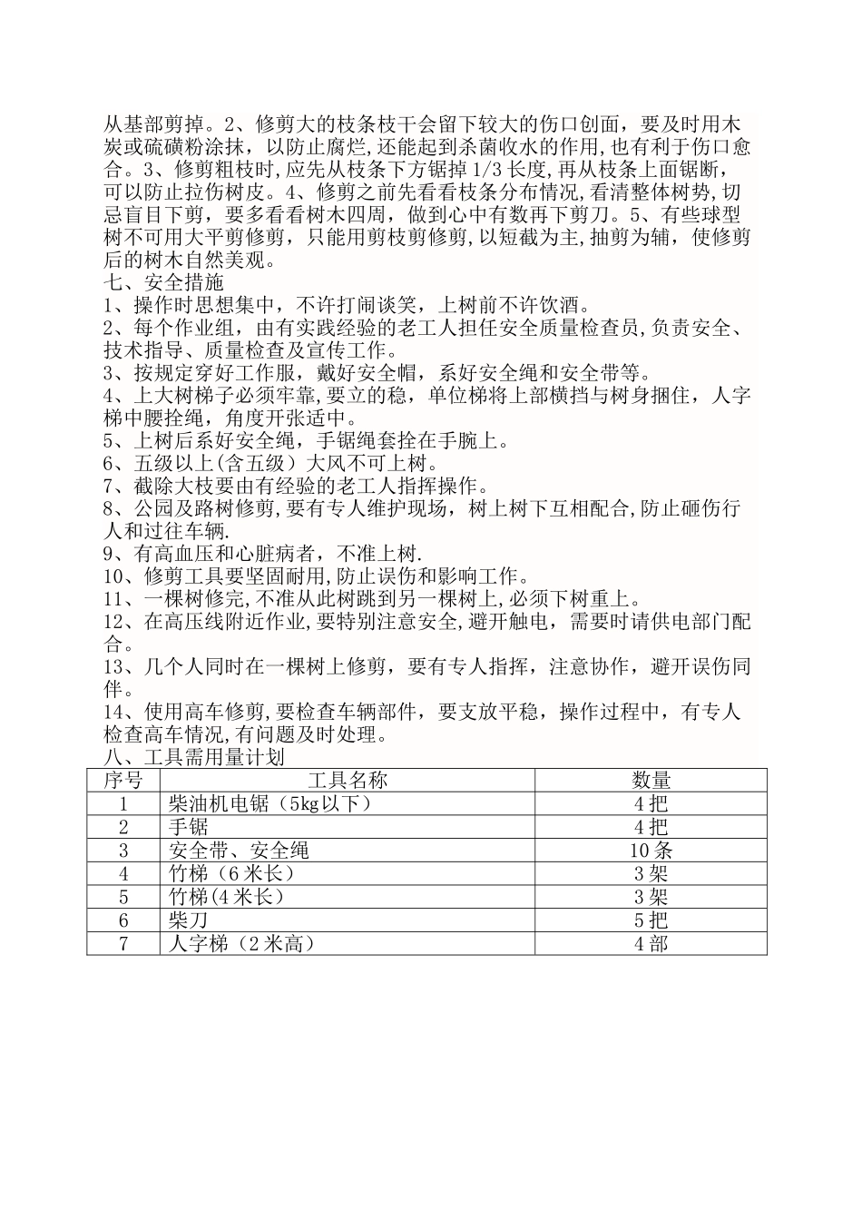 景观树修剪施工方案_第2页