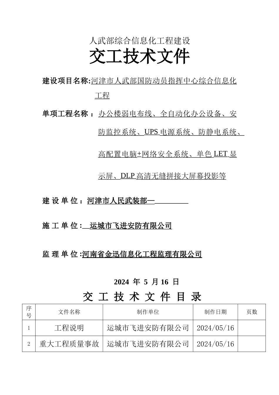 智能化建筑工程竣工验收资料文档_第3页