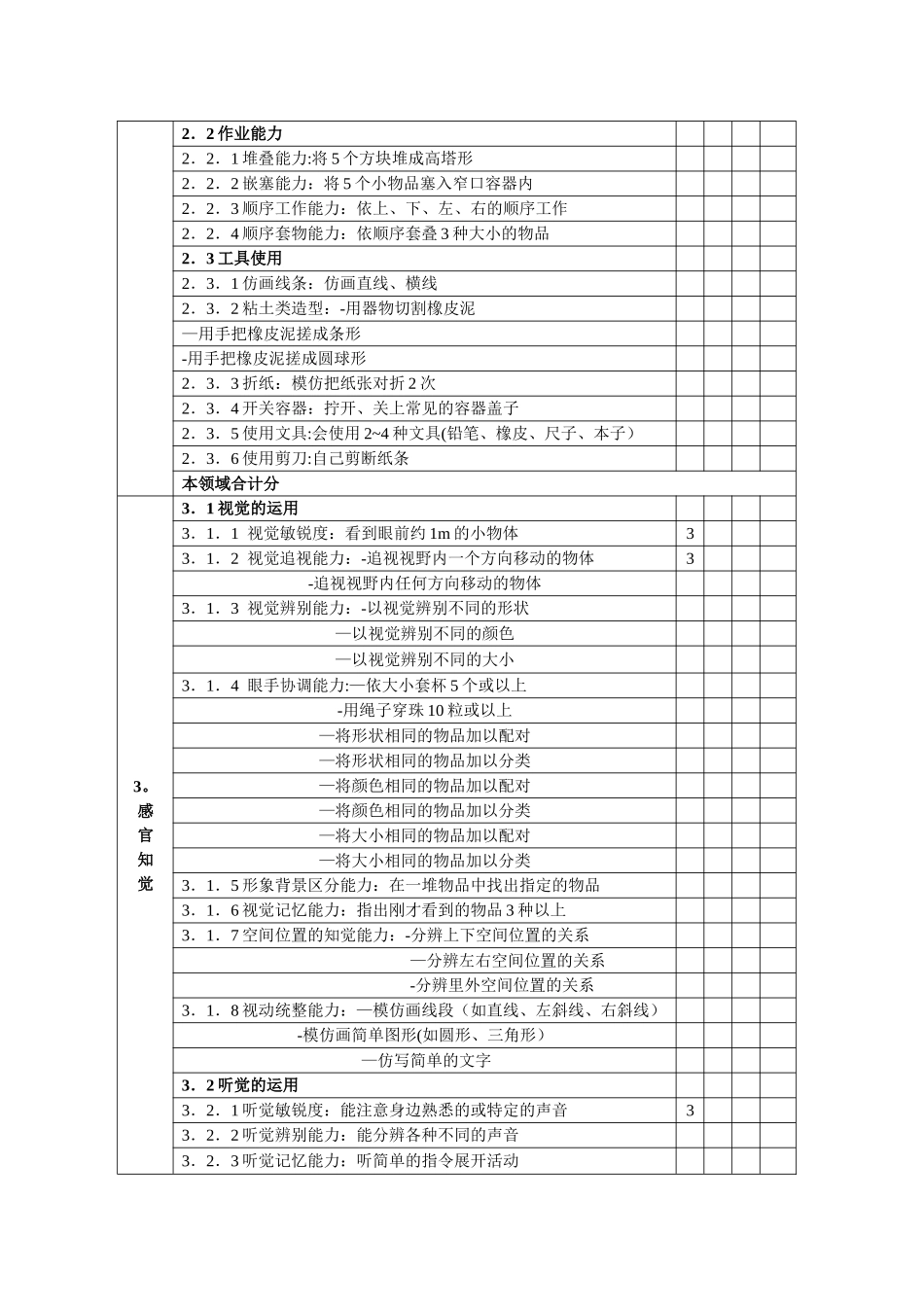 智障儿童学习能力评估表_第2页