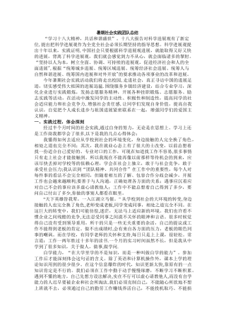 暑期社会实践团队总结