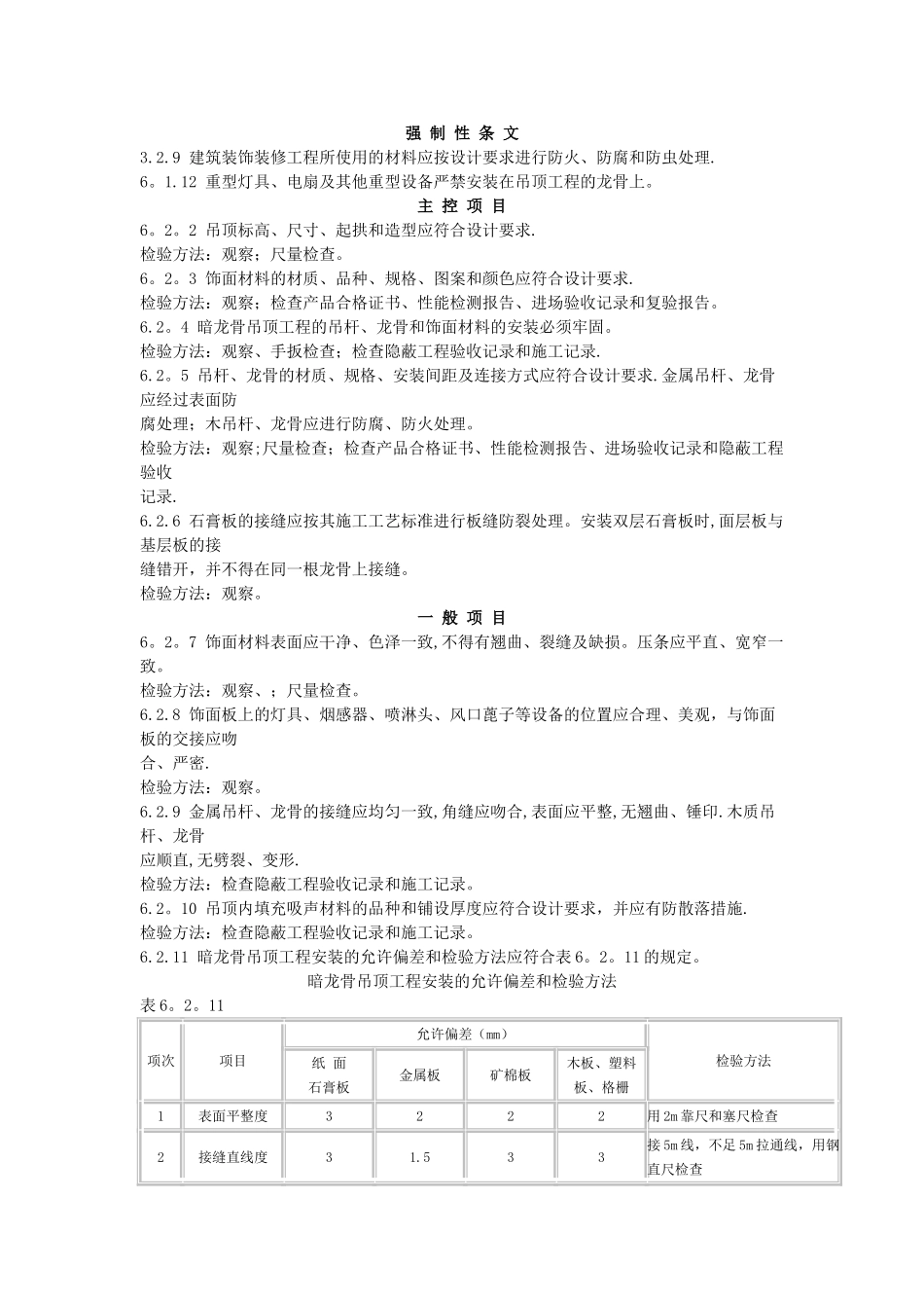 暗龙骨吊顶工程验收规范_第1页
