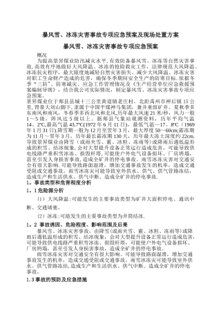 暴风雪应急预案及处置方案