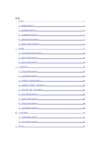 最全最标准的岗位说明书