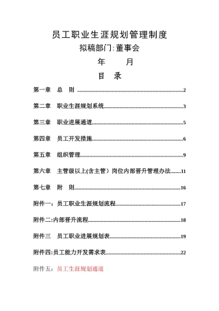 最全面员工职业生涯规划管理