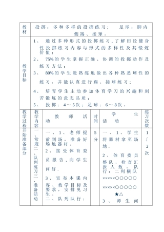 最新初中体育课教案全集-