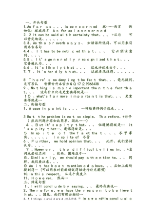 2025年专升本英语作文万能句子
