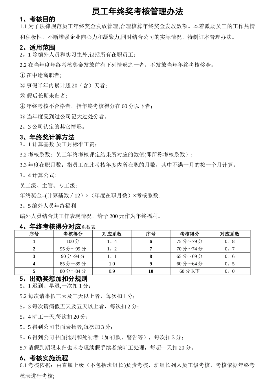 最新员工年终奖考核管理办法_第1页