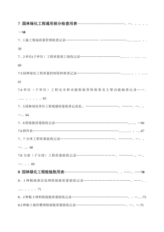 最新园林绿化表格