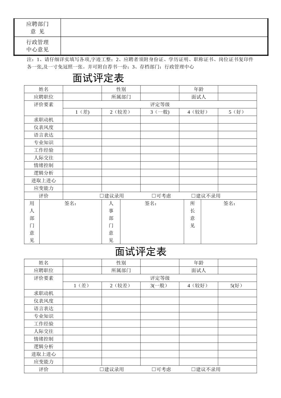 最新实用人力资源表格大全_第3页