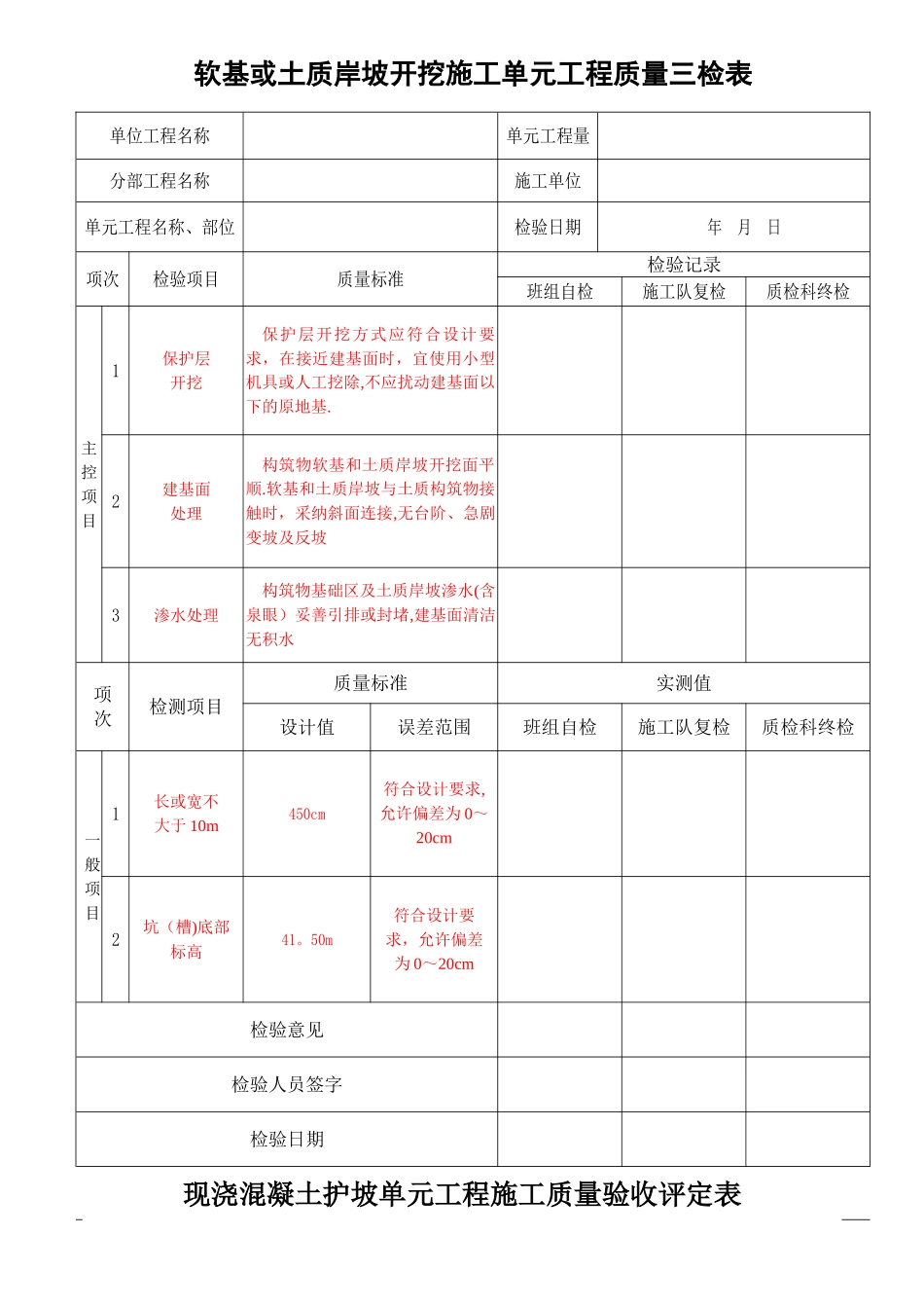 最新水利水电质量验收评定表及三检表_第2页