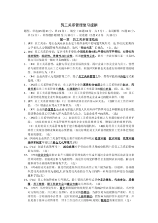 最新江苏自考员工关系管理超实用很精确