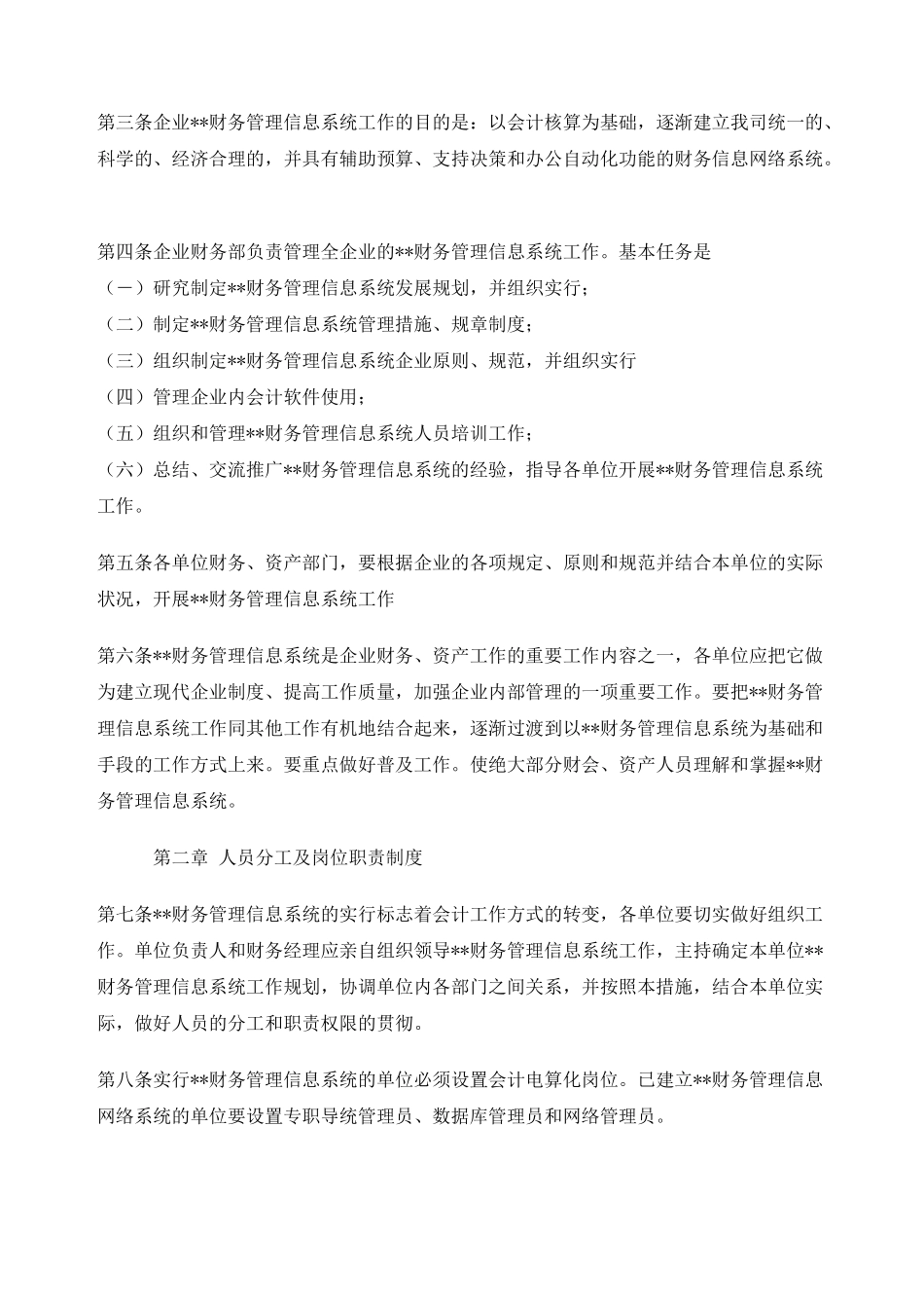 2025年大型企业财务信息系统管理办法_第2页