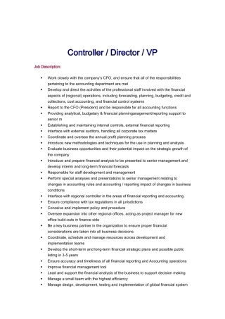 2025年咨询公司做的全套职位描述英文版