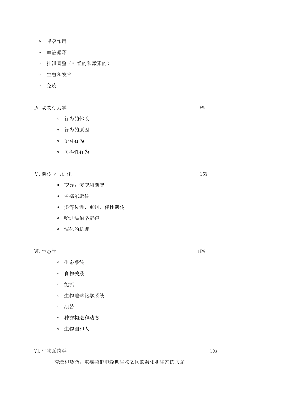2025年生物学科竞赛大纲_第2页
