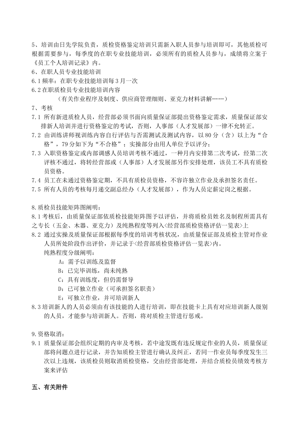 2025年质检员培训考核及资格评定细则_第3页
